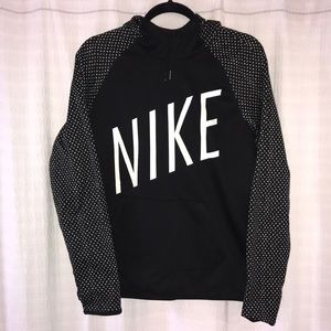 Nike black and white patterned dri-fit sweatshirt